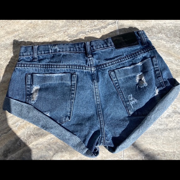 One Teaspoon Fox Black Bandits Denim Short - Picture 4 of 6